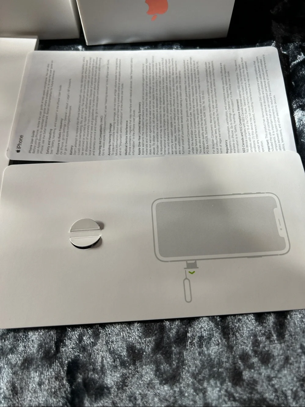 Apple iPhone Xr White Packaging Inserts - Empty Box ONLY- Apple iPhone EMPTY BOX
